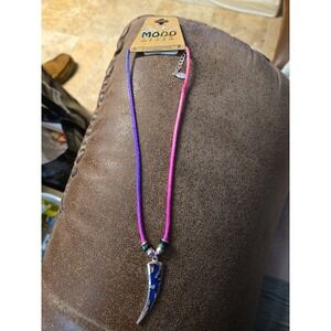 Cool Jewels Mood Necklace What's Your Mood? 7635-TT-NK Shark Tooth Rope Neck